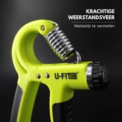 U-Fit One Green Handtrainer Met Vingertrainer - Handknijper Set - Knijphalter - Onderarm Trainer - Vinger - Fitness -FitForce Outlet Winkel 1200x1200 726
