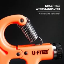 U-Fit One Oranje Handtrainer Met Vingertrainer - Handknijper Set - Knijphalter - Onderarm Trainer - Vinger - Fitness -FitForce Outlet Winkel 1200x1200 731