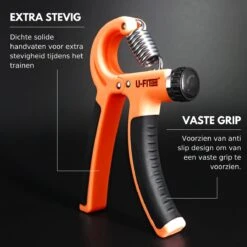 U-Fit One Oranje Handtrainer Met Vingertrainer - Handknijper Set - Knijphalter - Onderarm Trainer - Vinger - Fitness -FitForce Outlet Winkel 1200x1200 732