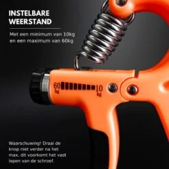 U-Fit One Oranje Handtrainer Met Vingertrainer - Handknijper Set - Knijphalter - Onderarm Trainer - Vinger - Fitness -FitForce Outlet Winkel 1200x1200 733