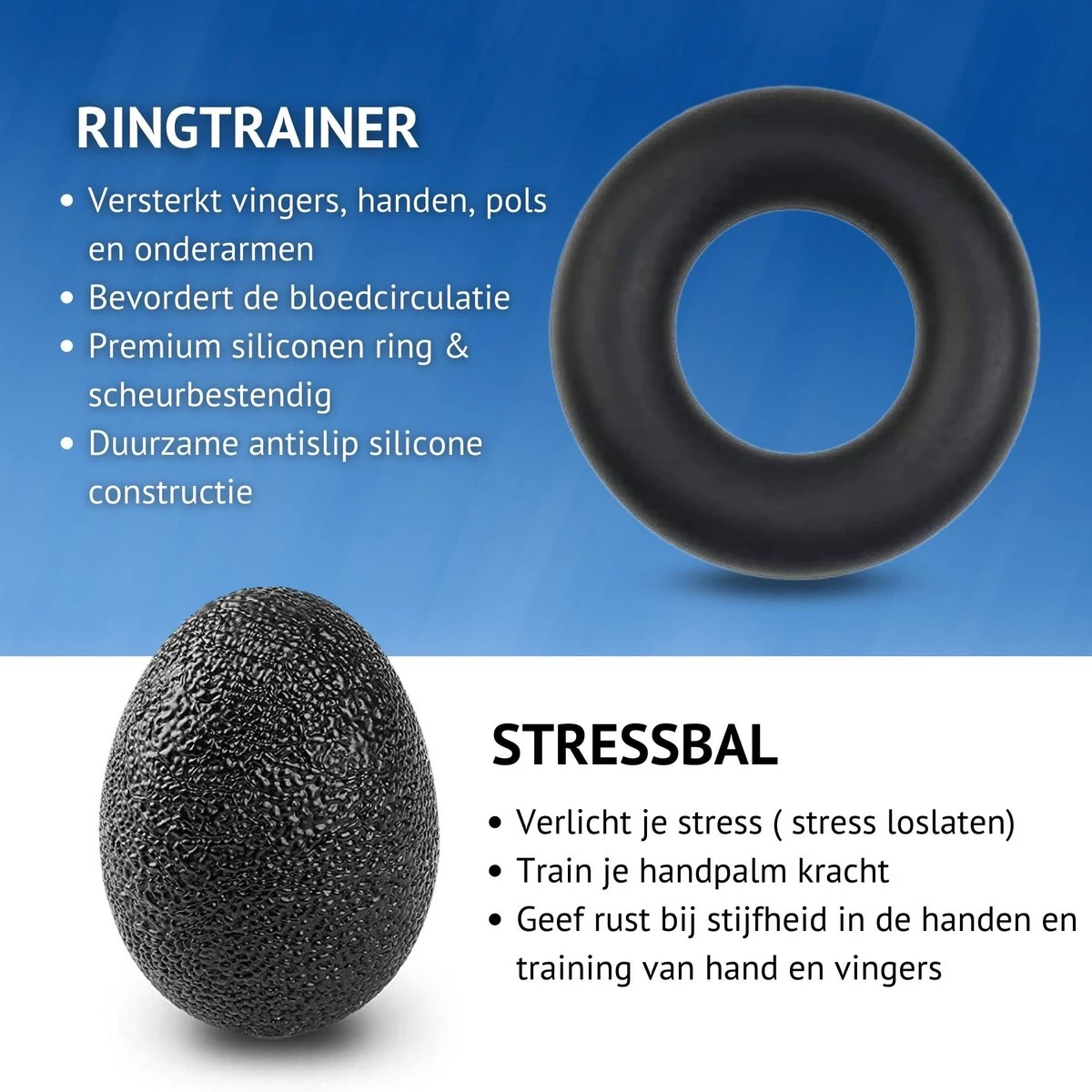 KANGKA 6 Delige Handtrainer Set – Verstelbare Handknijper - Handgrip - Vingertrainer - Onderarm Grip Trainer – Stressbal, Knijphalter, Stretcher & Grip Bal 2 KANGKA 6 Delige Handtrainer Set – Verstelbare Handknijper - Handgrip - Vingertrainer - Onderarm Grip Trainer – Stressbal, Knijphalter, Stretcher & Grip Bal - Afbeelding 2