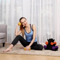 Songmics Dumbells - Halterset - Gewichten - Dumbells Set - Gewichten Fitness - Met Halterstandaard - Inclusief 9 Kg Gewichten- Meerkleurig - Zwart -FitForce Outlet Winkel 1200x1200 79