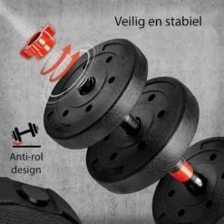 Sens Design Halterset Dumbell Set Gewichten Set Zwart - 20 Kg 8 Sens Design Halterset Dumbell Set Gewichten Set Zwart - 20 Kg -FitForce Outlet Winkel 1200x1200 82