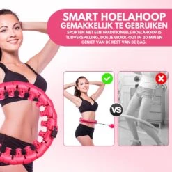 Hula Hoop Fitness - Met Gewicht - Hoepel Fitness - Volwassenen & Kinderen - Roze - Afvallen - Afslanken -FitForce Outlet Winkel 1200x1200 821