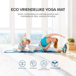 Eco Yoga Mat - Inclusief Draagriem - Fitness MatAnti Slip - Extra Dik (6 Mm) - 183 X 61 X 0,6 Cm - Zwart - Diverse Kleuren -FitForce Outlet Winkel 1200x1200 879