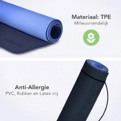 LifeGoods Yogamat - 61x183x0,6cm - Draagriem - Extra Dik - Blauw -FitForce Outlet Winkel 1200x1200 884