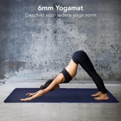 LifeGoods Yogamat - 61x183x0,6cm - Draagriem - Extra Dik - Blauw -FitForce Outlet Winkel 1200x1200 887