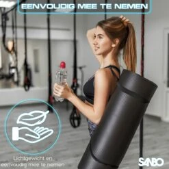 Sanbo Yoga Mat - Zwart - Incl. Luxe Draagtas - 183 X 61 X 0.8 Cm - Extra Dik 8mm - Waterafstotend - Fitness Mat - Meditatie Mat 18 Sanbo Yoga Mat - Zwart - Incl. Luxe Draagtas - 183 X 61 X 0.8 Cm - Extra Dik 8mm - Waterafstotend - Fitness Mat - Meditatie Mat -FitForce Outlet Winkel 1200x1200 897