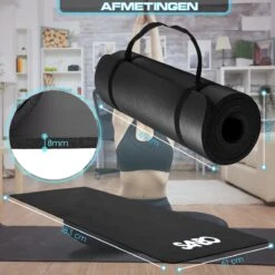 Sanbo Yoga Mat - Zwart - Incl. Luxe Draagtas - 183 X 61 X 0.8 Cm - Extra Dik 8mm - Waterafstotend - Fitness Mat - Meditatie Mat 19 Sanbo Yoga Mat - Zwart - Incl. Luxe Draagtas - 183 X 61 X 0.8 Cm - Extra Dik 8mm - Waterafstotend - Fitness Mat - Meditatie Mat -FitForce Outlet Winkel 1200x1200 898