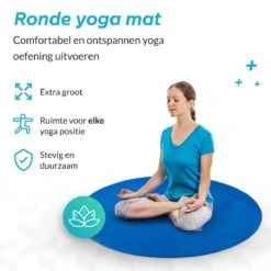 Ronde Yoga Mat Anti Slip (140 Cm Doorsnede) - Yogamat Extra Dik (6mm) - Yoga Matje | VITALIC -FitForce Outlet Winkel 1200x1200 922