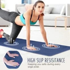 Saferell Antislip Yogamat - Zwart - Gemaakt Van TPE Met Extra Dik (6mm) - Sportmat Fitness Mat Duurzaam Zwart- Hypoallergene Yogamat Met Draagband - 183 Cm X 61 Cm X 0,6 Cm -FitForce Outlet Winkel 1200x1200 925