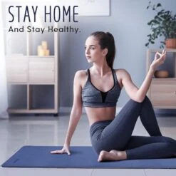 Saferell Antislip Yogamat - Zwart - Gemaakt Van TPE Met Extra Dik (6mm) - Sportmat Fitness Mat Duurzaam Zwart- Hypoallergene Yogamat Met Draagband - 183 Cm X 61 Cm X 0,6 Cm -FitForce Outlet Winkel 1200x1200 926