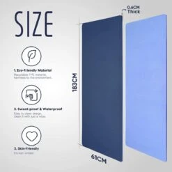 Saferell Antislip Yogamat - Zwart - Gemaakt Van TPE Met Extra Dik (6mm) - Sportmat Fitness Mat Duurzaam Zwart- Hypoallergene Yogamat Met Draagband - 183 Cm X 61 Cm X 0,6 Cm -FitForce Outlet Winkel 1200x1200 927