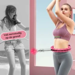 Zoluko Hoelahoep - Incl. E-Book - Hula Hoop - Hoepel - Hoelahoep Fitness - Hula Hoop Fitness - Fitness Hoepel - Weighted Hula Hoop - Weight Hoop - Hoelahoep Met Gewicht - Hoelahoep Volwassenen - Hoepel Fitness - Body Hoop - 1.7 KG - Roze -FitForce Outlet Winkel 1200x1200 985