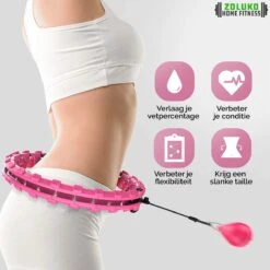 Zoluko Hoelahoep - Incl. E-Book - Hula Hoop - Hoepel - Hoelahoep Fitness - Hula Hoop Fitness - Fitness Hoepel - Weighted Hula Hoop - Weight Hoop - Hoelahoep Met Gewicht - Hoelahoep Volwassenen - Hoepel Fitness - Body Hoop - 1.7 KG - Roze -FitForce Outlet Winkel 1200x1200 991