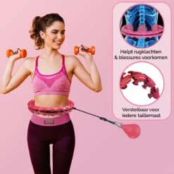 Zoluko Hoelahoep - Incl. E-Book - Hula Hoop - Hoepel - Hoelahoep Fitness - Hula Hoop Fitness - Fitness Hoepel - Weighted Hula Hoop - Weight Hoop - Hoelahoep Met Gewicht - Hoelahoep Volwassenen - Hoepel Fitness - Body Hoop - 1.7 KG - Roze -FitForce Outlet Winkel 1200x1200 992