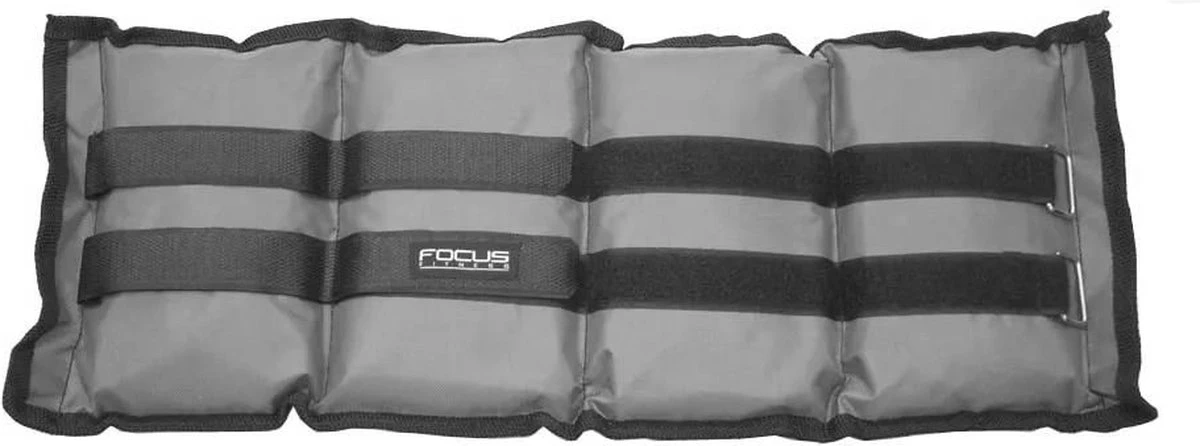 Focus Fitness - Pols-/enkelgewichten - Ankle Weights - 2 X 1 Kg - Grijs - Gewichten - Verstelbaar 2 Focus Fitness - Pols-/enkelgewichten - Ankle Weights - 2 X 1 Kg - Grijs - Gewichten - Verstelbaar - Afbeelding 2