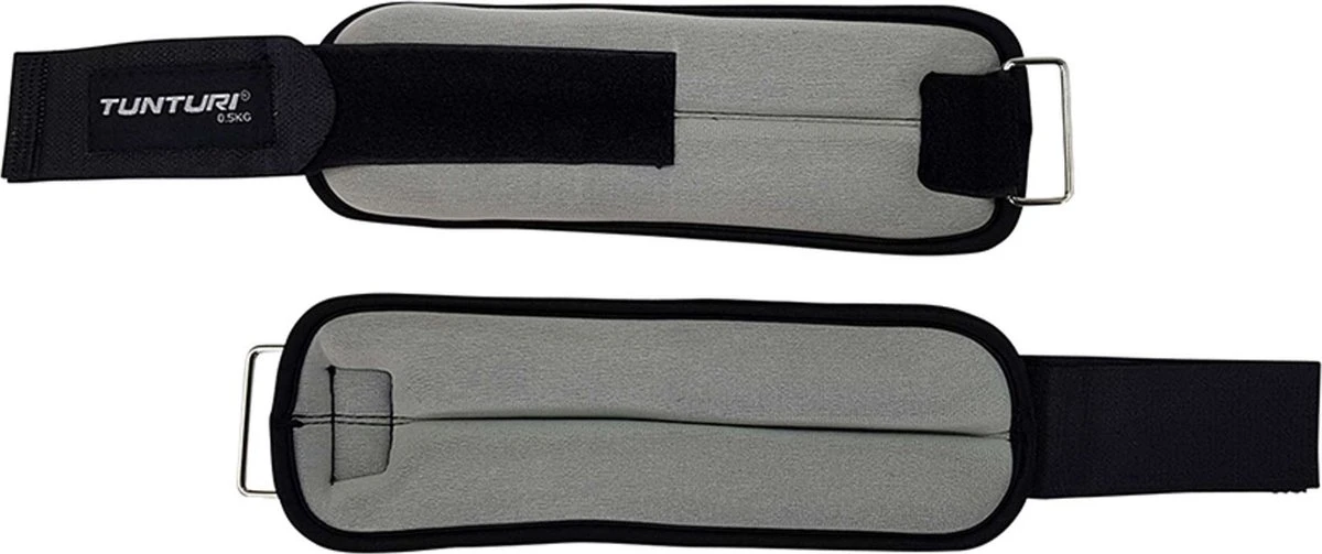 Tunturi Variabel Enkelgewichten En Polsgewichten - 2x 0,5 Kg - Grijs 3 Tunturi Variabel Enkelgewichten En Polsgewichten - 2x 0,5 Kg - Grijs - Afbeelding 3