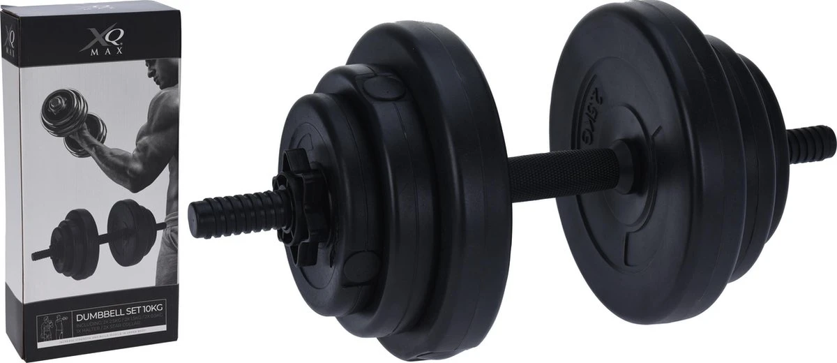 XQ Maxx Verstelbare Dumbell - Gewicht Tot Maximaal 10 Kg - Zwart 3 XQ Maxx Verstelbare Dumbell - Gewicht Tot Maximaal 10 Kg - Zwart - Afbeelding 3