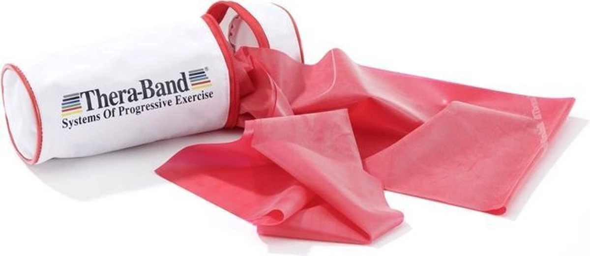 Thera-Band - 2,5 M In Tasje Medium - Rood 1 Thera-Band - 2,5 M In Tasje Medium - Rood