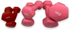 Dumbell Set 1, 2 En 3 Kg - Fitness - Gewicht - Set - 1 + 2 + 3 Kg - 2x1kg 2x2kg 2x3kg - Gewichtjes 1 Kg