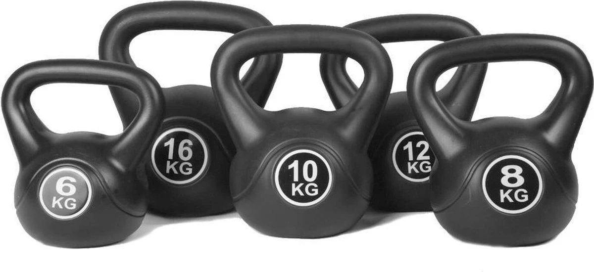 Focus Fitness - Kettlebell - 10 KG - Cement - Gewichten 2 Focus Fitness - Kettlebell - 10 KG - Cement - Gewichten - Afbeelding 2