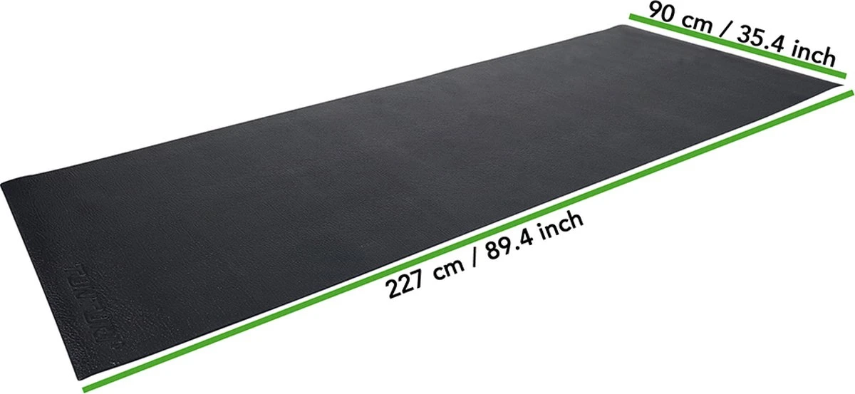 Tunturi Roeitrainer Mat - Vloerbeschermmat - 227 X 90 X 0,4 Cm - Zwart 2 Tunturi Roeitrainer Mat - Vloerbeschermmat - 227 X 90 X 0,4 Cm - Zwart - Afbeelding 2
