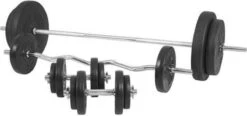 Gorilla Sports Universele Halterbank + 100 Kg Halterset - Kunststof - Halterstang Met Gewichten -FitForce Outlet Winkel 1200x564