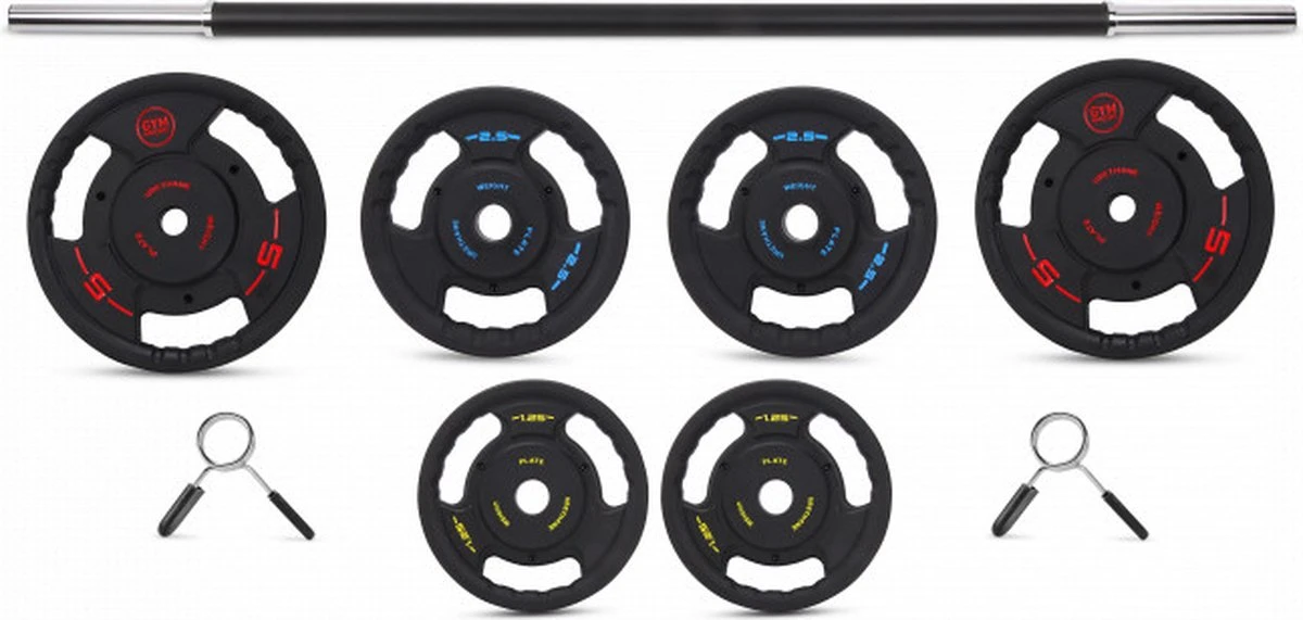 Gym Masters Bodypump Halterset 20 KG / Premium Bodypumpset / Aerobic Pumpset / Pump Set / Pump Fitness / Barbell Met Gewichten / Halterstang Met Gewichten / 20KG - 30mm - 30 Mm 8 Gym Masters Bodypump Halterset 20 KG / Premium Bodypumpset / Aerobic Pumpset / Pump Set / Pump Fitness / Barbell Met Gewichten / Halterstang Met Gewichten / 20KG - 30mm - 30 Mm - Afbeelding 8