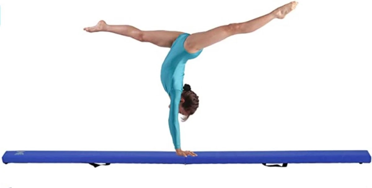 Opvouwbare Turnbalk - 2,2 M - Blauw - Evenwichtsbalk 1 Opvouwbare Turnbalk - 2,2 M - Blauw - Evenwichtsbalk