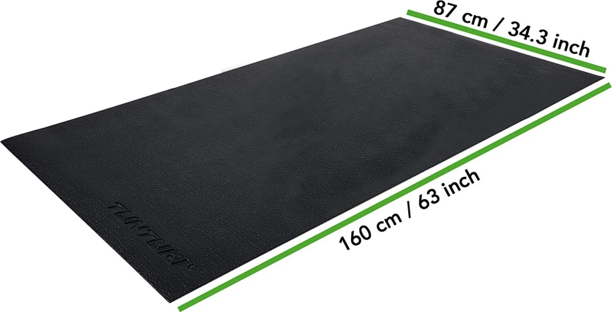 Tunturi Crosstrainer Mat - Vloerbeschermmat - 160 X 87 X 0,5 Cm - Zwart 2 Tunturi Crosstrainer Mat - Vloerbeschermmat - 160 X 87 X 0,5 Cm - Zwart - Afbeelding 2