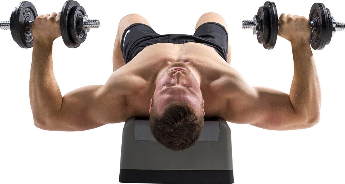 Tunturi Gewichten Gietijzer Totaal 20kg - Halterset Met Schroefsluiting - Dumbbell Set - 2 Halterstangen - 30mm - Incl. Gratis Fitness App 6 Tunturi Gewichten Gietijzer Totaal 20kg - Halterset Met Schroefsluiting - Dumbbell Set - 2 Halterstangen - 30mm - Incl. Gratis Fitness App - Afbeelding 6