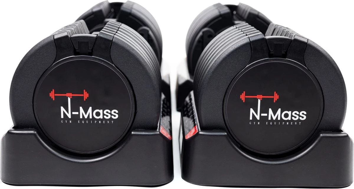 N Mass Verstelbare Dumbells Set - 34 Kg Gewichten - Hoogwaardige Fitness Dumbbells - Pro-Flex Dumbbell Set 9 N Mass Verstelbare Dumbells Set - 34 Kg Gewichten - Hoogwaardige Fitness Dumbbells - Pro-Flex Dumbbell Set - Afbeelding 9