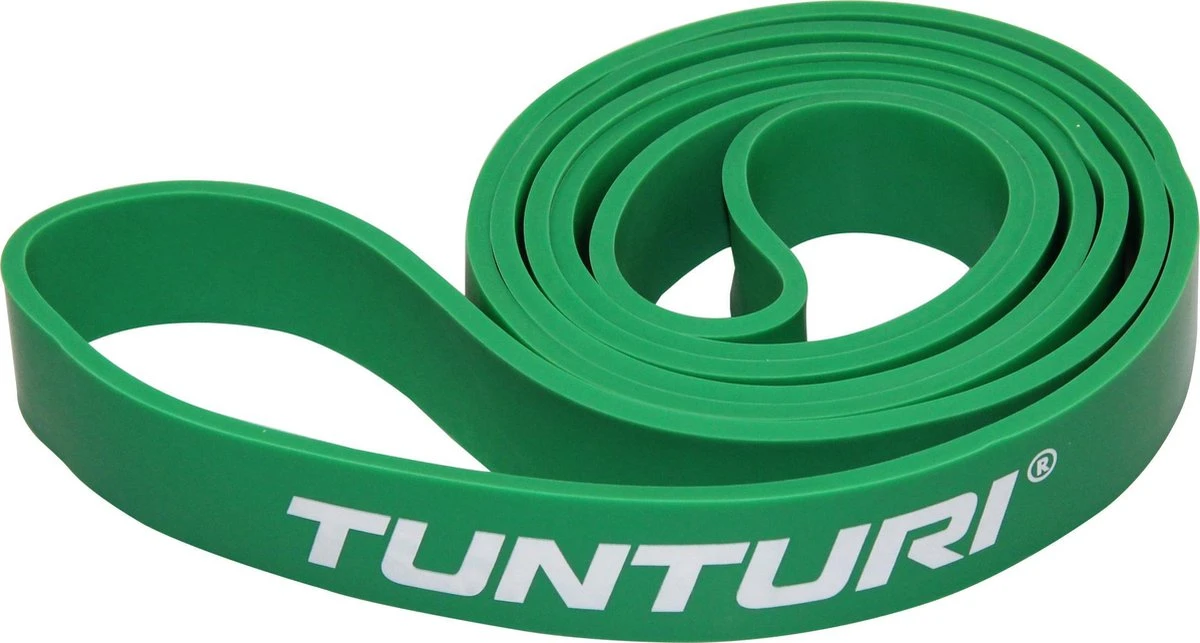 Tunturi Power Band - Weerstandsband - Fitness Elastiek - Medium - Groen 1 Tunturi Power Band - Weerstandsband - Fitness Elastiek - Medium - Groen