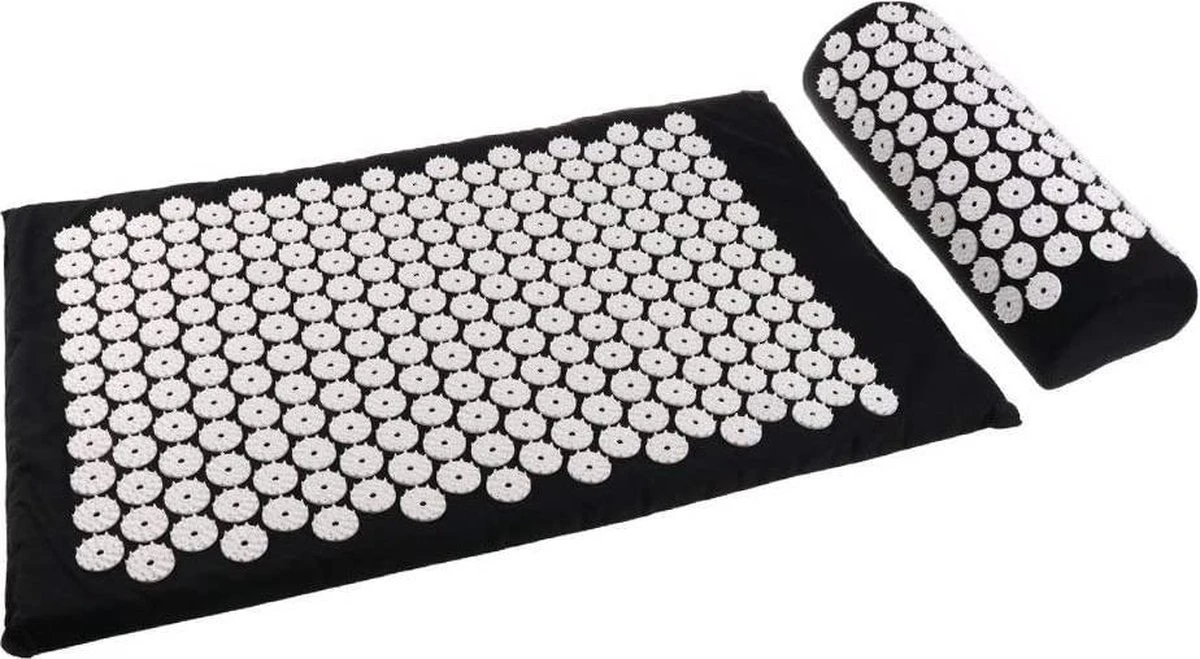 Parcura Acupressuur Mat Met Kussen 67x40 Cm - Spijkermat Acupunctuur Met 8500 Drukpunten - Incl. Draagtas - Zwart 7 Parcura Acupressuur Mat Met Kussen 67x40 Cm - Spijkermat Acupunctuur Met 8500 Drukpunten - Incl. Draagtas - Zwart - Afbeelding 7