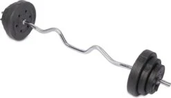 Rebblo Curl Bar - Stalen Curlstang - Halterset - EZ Bar- 23 Kg - Incl. Veersluiters En Gewichten -FitForce Outlet Winkel 1200x685