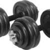 Verstelbare Dumbbell Set 30 Kg Met Koffer - Gietijzeren Gewichten - 2x 15 Kg