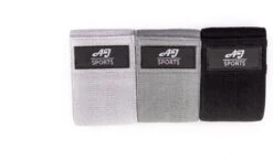 AJ-Sports Weerstandsbanden - Booty Band - Resistance Band - Fitness Elastiek - Zwart/Grijs/Lichtgrijs - Set Van 3 Weerstandsbanden - Resistance Band - Fitness Band - Fitness - Workout - Inclusief Handleiding & Draagtas -FitForce Outlet Winkel 1200x705 1
