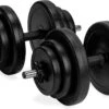 VirtuFit Verstelbare Dumbbellset - Halterset - Gewichten - 2 Vinyl Dumbbells Van 14kg - 28 Kg