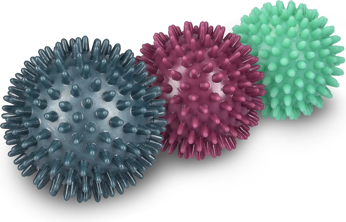 Navaris Massagebal Egel 3 Stuks - Ronde Massagebal Voor Hand, Voet En Rug - Verschillende Formaten - Fitnessbal Met Diameter 6/7/8 Cm - Medium En Hard 5 Navaris Massagebal Egel 3 Stuks - Ronde Massagebal Voor Hand, Voet En Rug - Verschillende Formaten - Fitnessbal Met Diameter 6/7/8 Cm - Medium En Hard - Afbeelding 5