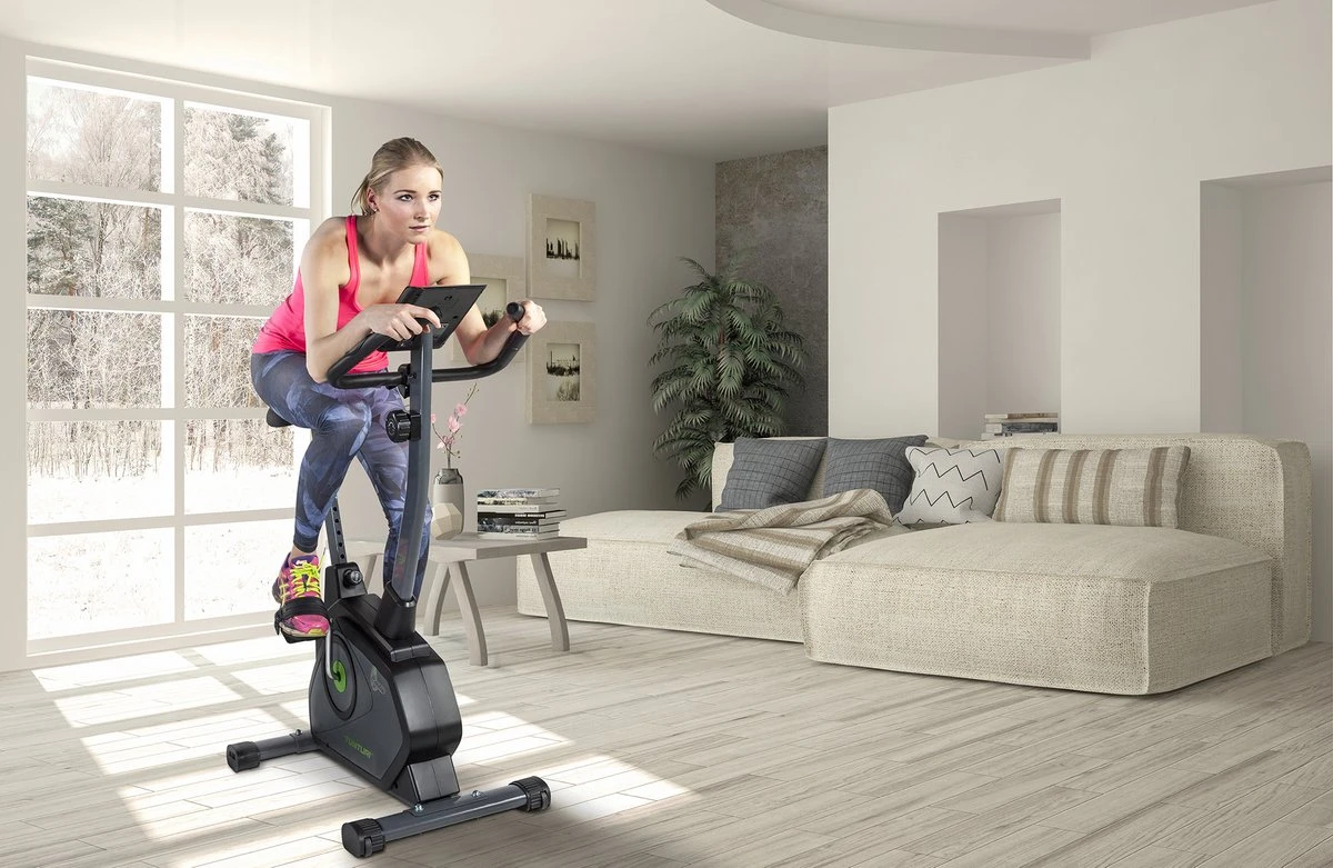 Tunturi Cardio Fit B35 Hometrainer - Fitnessfiets - 8 Weerstandsniveaus - Hartslagmonitor - Ergonomisch - Verstelbaar Stuur - Transportwielen 6 Tunturi Cardio Fit B35 Hometrainer - Fitnessfiets - 8 Weerstandsniveaus - Hartslagmonitor - Ergonomisch - Verstelbaar Stuur - Transportwielen - Afbeelding 6