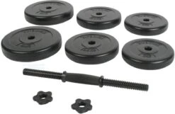 Dumbell - Dumbells Set - 20 Kg - 25 Mm - Kunststof - Zwart -FitForce Outlet Winkel 1200x782 1