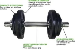 Tunturi Gewichten Gietijzer Totaal 20kg - Halterset Met Schroefsluiting - Dumbbell Set - 2 Halterstangen - 30mm - Incl. Gratis Fitness App 15 Tunturi Gewichten Gietijzer Totaal 20kg - Halterset Met Schroefsluiting - Dumbbell Set - 2 Halterstangen - 30mm - Incl. Gratis Fitness App -FitForce Outlet Winkel 1200x782