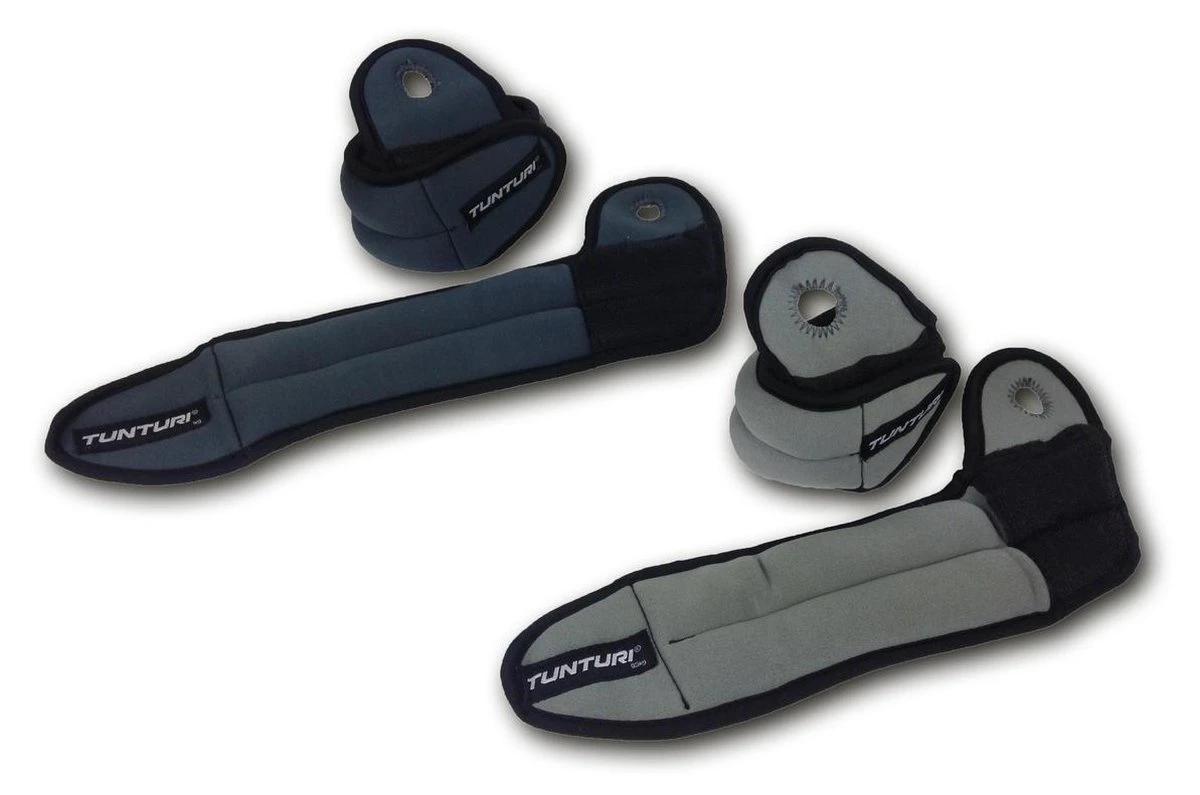 Tunturi Polsgewichten - 2 X 0,5 Kg - Grijs 2 Tunturi Polsgewichten - 2 X 0,5 Kg - Grijs - Afbeelding 2