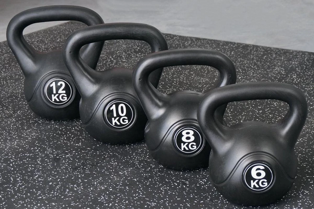 Kettlebell 12 Kg Voor Binnen En Buiten Kunststof Zwart 4 Kettlebell 12 Kg Voor Binnen En Buiten Kunststof Zwart - Afbeelding 4