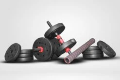 SOUTHWALL Dumbbells Set Verstelbaar Met Halterstang Tot 30kg – Verstelbare Halterset – Fitness Stang – Fitness Gewichten Set – Professionele 2-in-1 Dumbbellset – Gebruiksvriendelijk – Multifunctioneel – Dumbell Set 30 Kg – Rood/Zwart -FitForce Outlet Winkel 1200x800 5