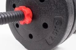 SOUTHWALL Dumbbells Set Verstelbaar Met Halterstang Tot 30kg – Verstelbare Halterset – Fitness Stang – Fitness Gewichten Set – Professionele 2-in-1 Dumbbellset – Gebruiksvriendelijk – Multifunctioneel – Dumbell Set 30 Kg – Rood/Zwart -FitForce Outlet Winkel 1200x800 6