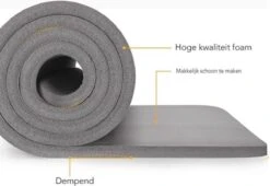 Merkloos Fitness Mat - Yoga Mat - Sport Mat - Antislip - Zwart - 178 X 60 X 1.0cm -FitForce Outlet Winkel 1200x825 4