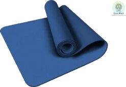 Eco Yoga Mat - Inclusief Draagriem - Fitness Mat Anti Slip - Extra Dik (6 Mm) - 183 X 61 X 0,6 Cm - Donker Blauw - Diverse Kleuren - Hoge Korting -FitForce Outlet Winkel 1200x829 3