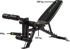Tunturi UB60 Halterbank Verstelbaar - Fitnessbank Belastbaar Tot 200kg - Trainingsbank, Buikspierbank & Leg Extension In één -FitForce Outlet Winkel 1200x847